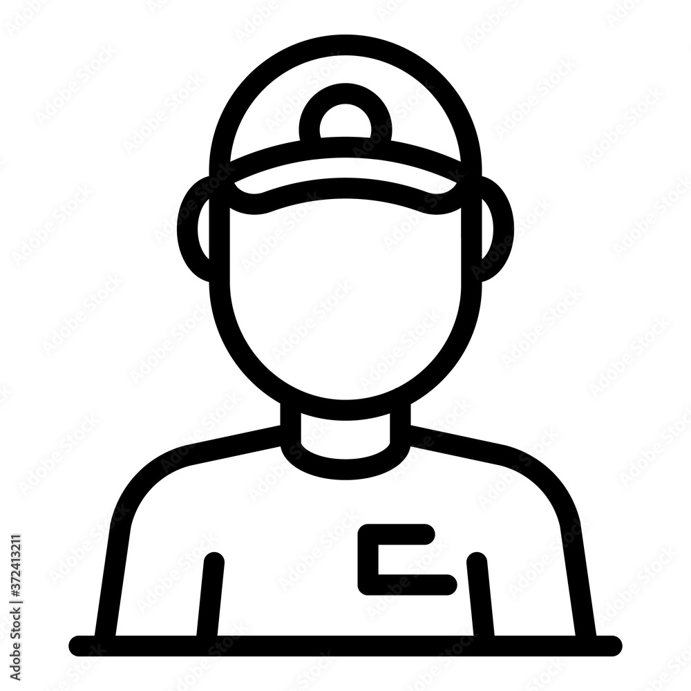Train worker icon. Outline train worker vector icon for web design isolated on white background Train worker icon. Outline train worker vector icon for web design isolated on white background