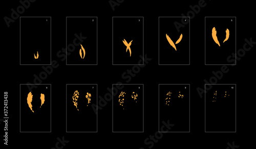 Smoke effect. dust smoke animation sprite sheet. classic dust smoke effect animation for game or cartoon or animation. vector style animation effect 1777.