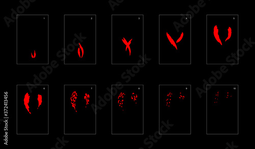 Smoke effect. fire smoke animation sprite sheet. classic fire smoke effect animation for game or cartoon or animation. vector style fire animation effect 1778.