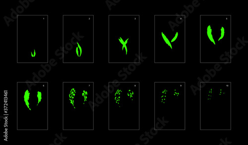 Smoke effect. liquid smoke animation sprite sheet. classic liquid smoke effect animation for game or cartoon or animation. vector style liquid animation effect 1779.