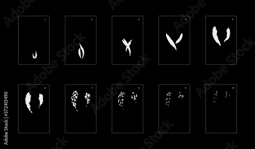 Smoke effect. smoke animation sprite sheet. classic smoke effect animation for game or cartoon or animation. vector style animation effect 1775.
