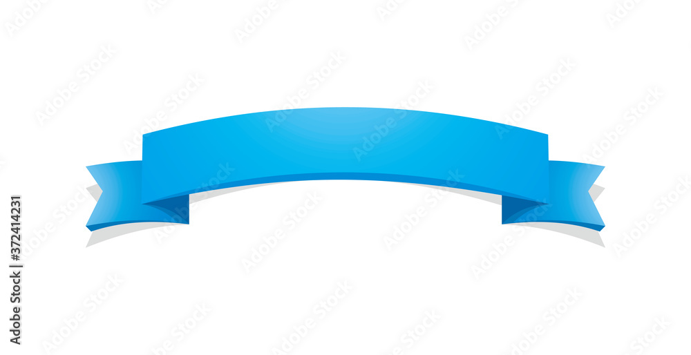 Ribbon banner. Blue ribbons banner, isolated on white background. blue ribbons in trendy flat design. Empty banner. Eps10 Ribbon banner. Blue ribbons banner, isolated on white background. blue ribbons in trendy flat design. Empty banner. Eps10