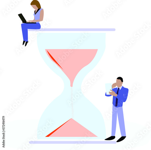 Deadline, Punctuality, time Management vector concept.