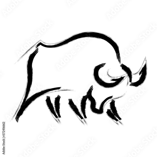 Chinese new year 2021 background. Ox, bull, cow