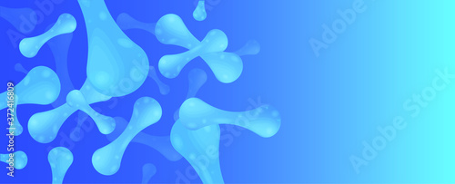Micro probiotic microorganism, science background. Medicine and treatment.	