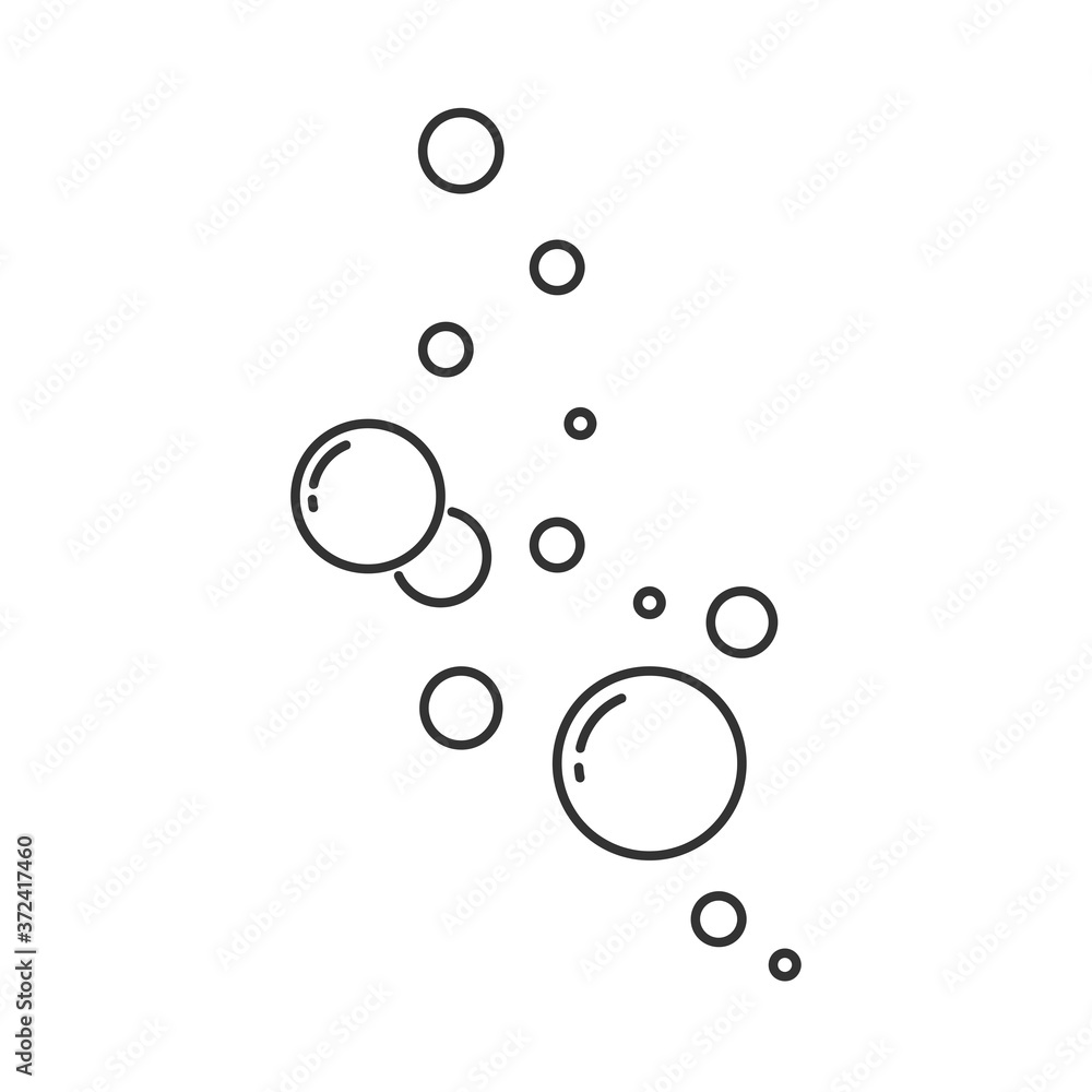 bubble vector line icon isolated on white background bubble vector line icon isolated on white background