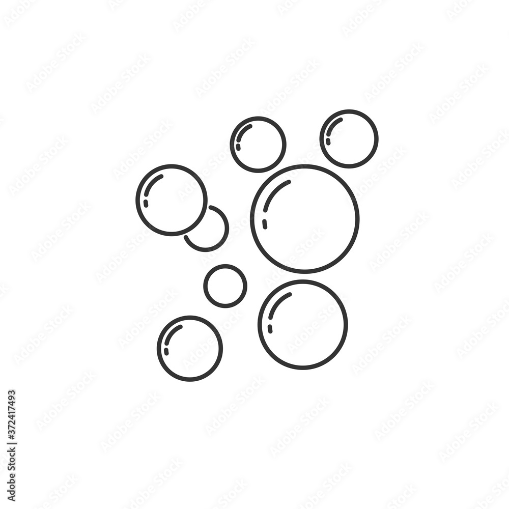 bubble vector line icon isolated on white background bubble vector line icon isolated on white background