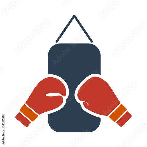 Icon Of Boxing Pear And Gloves