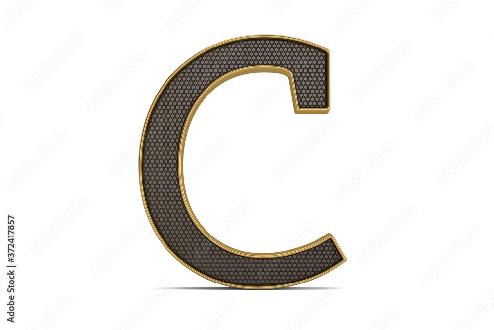 Gold frame luxury alphabet Isolated On White Background, 3D render. 3D illustration. Gold frame luxury alphabet Isolated On White Background, 3D render. 3D illustration.