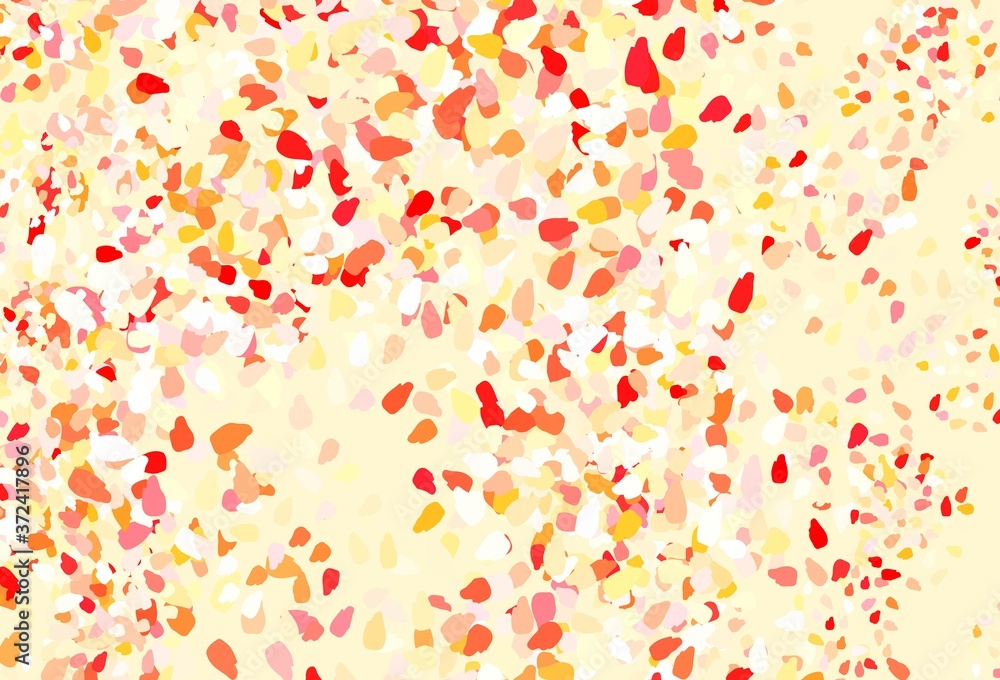 Light Red, Yellow vector pattern with random forms.