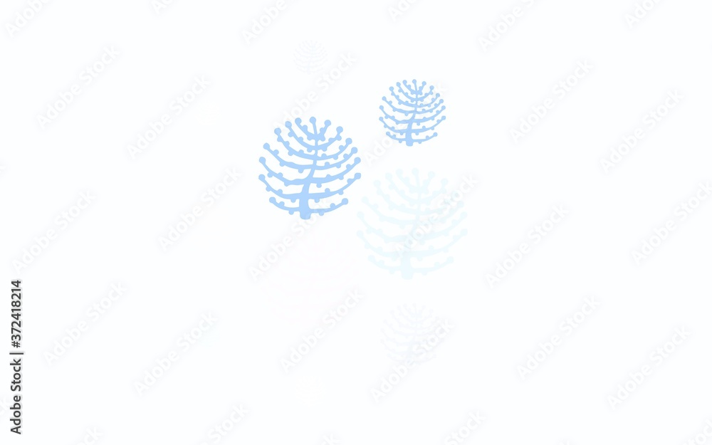 Light Green vector doodle template with branches, trees. Light Green vector doodle template with branches, trees.