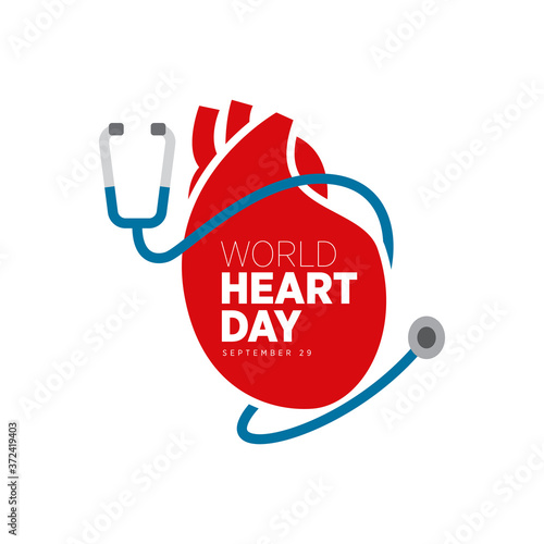 Celebrate World Heart Day. vector illustration