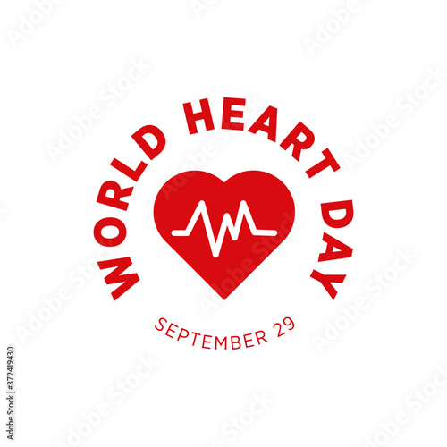 Celebrate World Heart Day. vector illustration