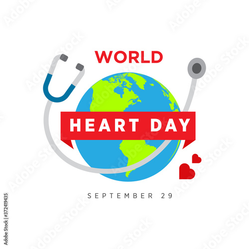 Celebrate World Heart Day. vector illustration