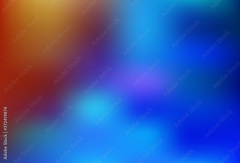 Light Blue, Red vector blurred shine abstract template.