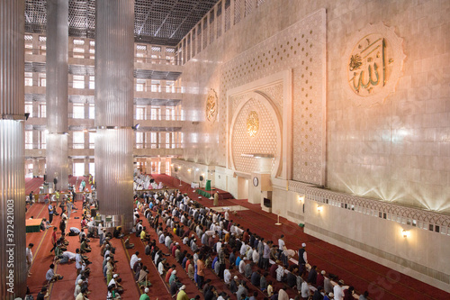 28 July 2013, Jakarta, Indonesia: Muslim Pray at Istiqal Mosque, Jakarta, Indonesia.