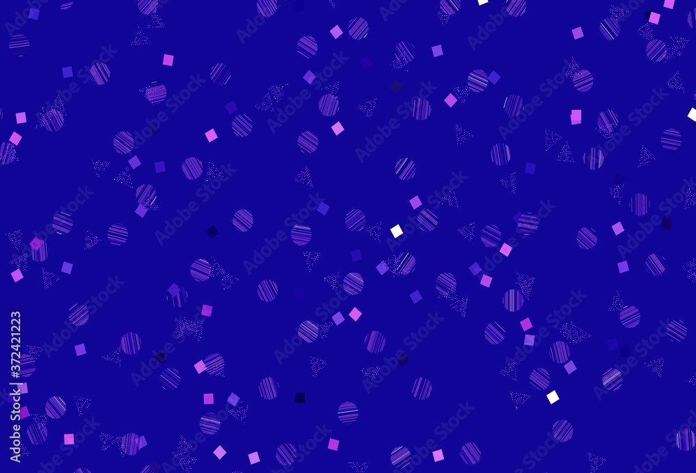 Light Purple, Pink vector layout with circles, lines, rectangles. Light Purple, Pink vector layout with circles, lines, rectangles.
