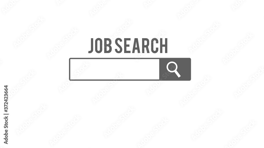 Browsing For A Job illustration on white background Browsing For A Job illustration on white background