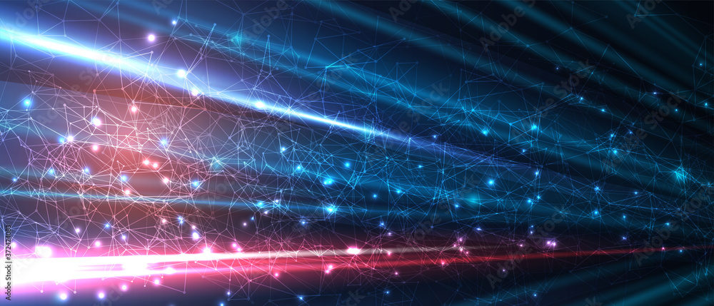 Quantum processing. Deep learning artificial intelligence. Future new technology for business or science presentation Quantum processing. Deep learning artificial intelligence. Future new technology for business or science presentation