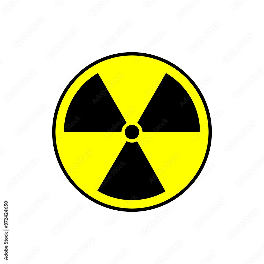 Radiation icon vector. Warning radioactive sign danger symbol. Radiation icon vector. Warning radioactive sign danger symbol.