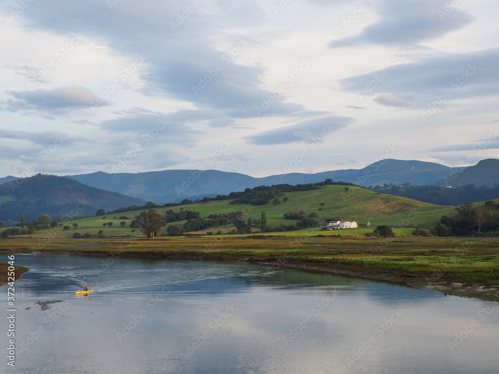 lake and mountains