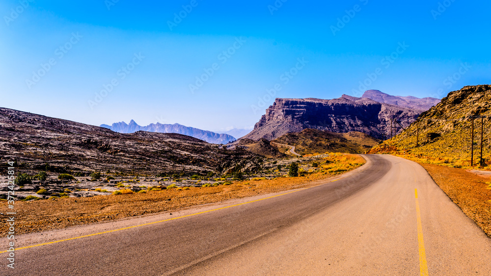 Beautiful road trip along the Hajar range in Oman