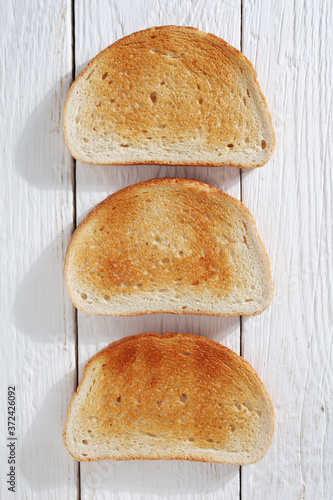 Slices of roasted bread