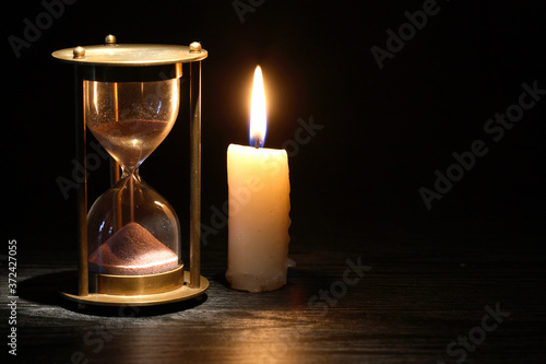 Hourglass And Candle