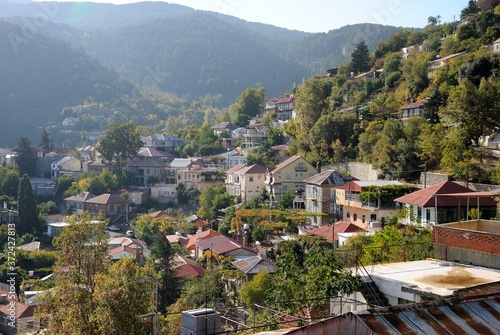 View over a Cypriot village in the Marathasa valley Troodos mountains, Cyprus