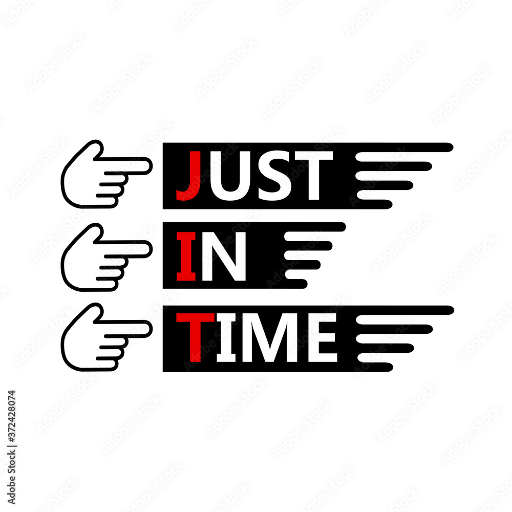 Just in time logo icon isolated on white background.Delivery and transportation concept, Vector illustration