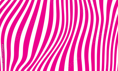 Minimal abstract pink and white background. Pink wavy lines pattern. Optical art, opart striped. Modern waves, geometric line stripes. vector illustration