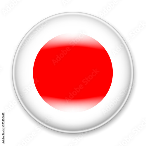 Free Download Flag of Japan in the form of a round button with a light glare and a shadow. The symbol of Independence Day, a souvenir, a button for switching the language on the site, an icon. - GFXLoad