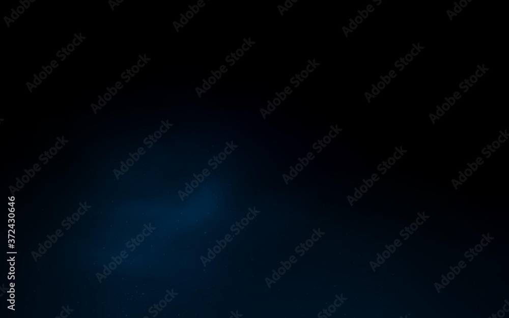 Dark BLUE vector template with space stars. Space stars on blurred abstract background with gradient. Template for cosmic backgrounds.