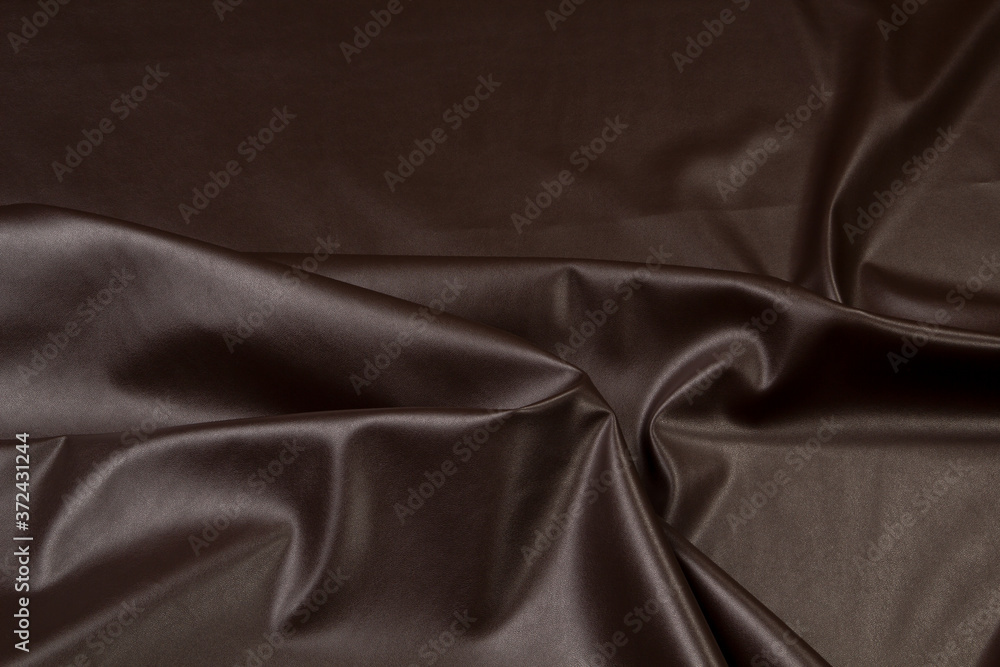 Obraz premium Leather colored top view, folds