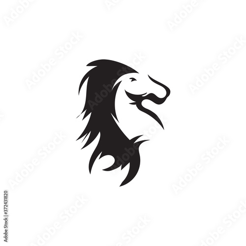 Abstract horse logo template