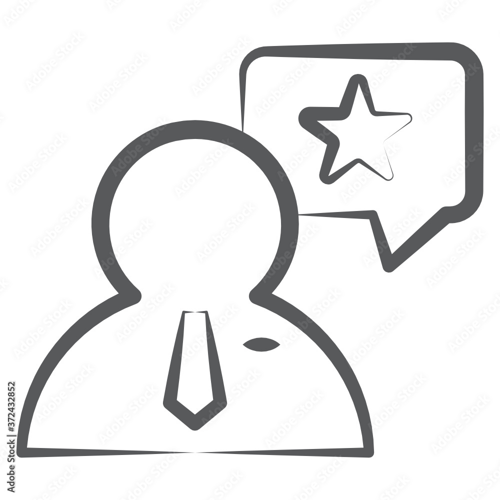 Male avatar with star depicting best employee icon
Male avatar with star depicting best employee icon