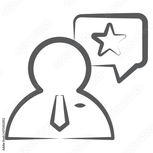 
Male avatar with star depicting best employee icon

