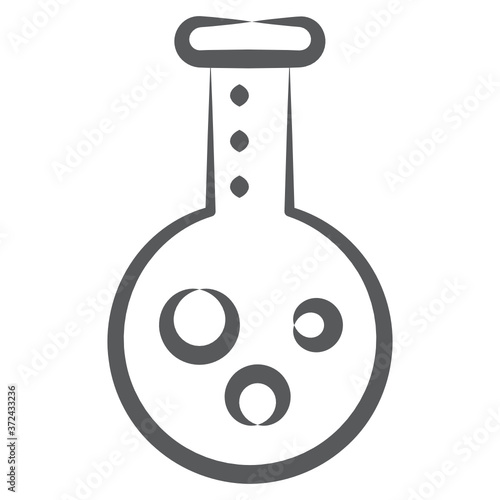
Icon of chemical flask, laboratory apparatus vector 
