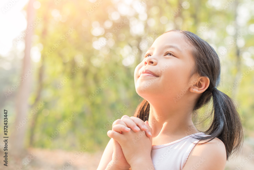 cute little girl hands praying to god with the bible in the morning on nature background. little asian girl hand praying for thank god. copy space. spirituality and religion faith hope concept. cute little girl hands praying to god with the bible in the morning on nature background. little asian girl hand praying for thank god. copy space. spirituality and religion faith hope concept.