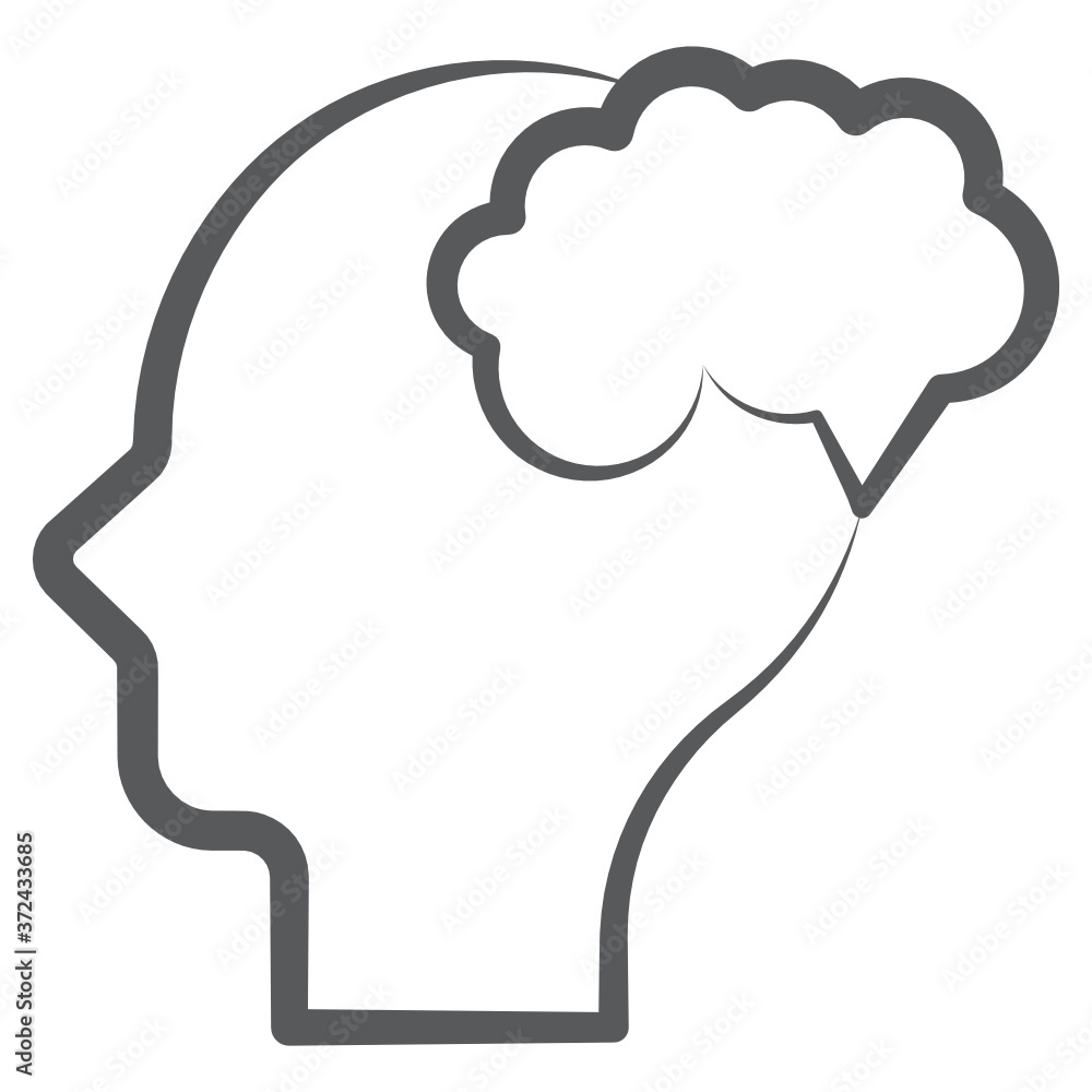 Male avatar with thought bubble depicting dreaming icon
Male avatar with thought bubble depicting dreaming icon