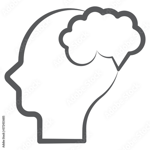 
Male avatar with thought bubble depicting dreaming icon
