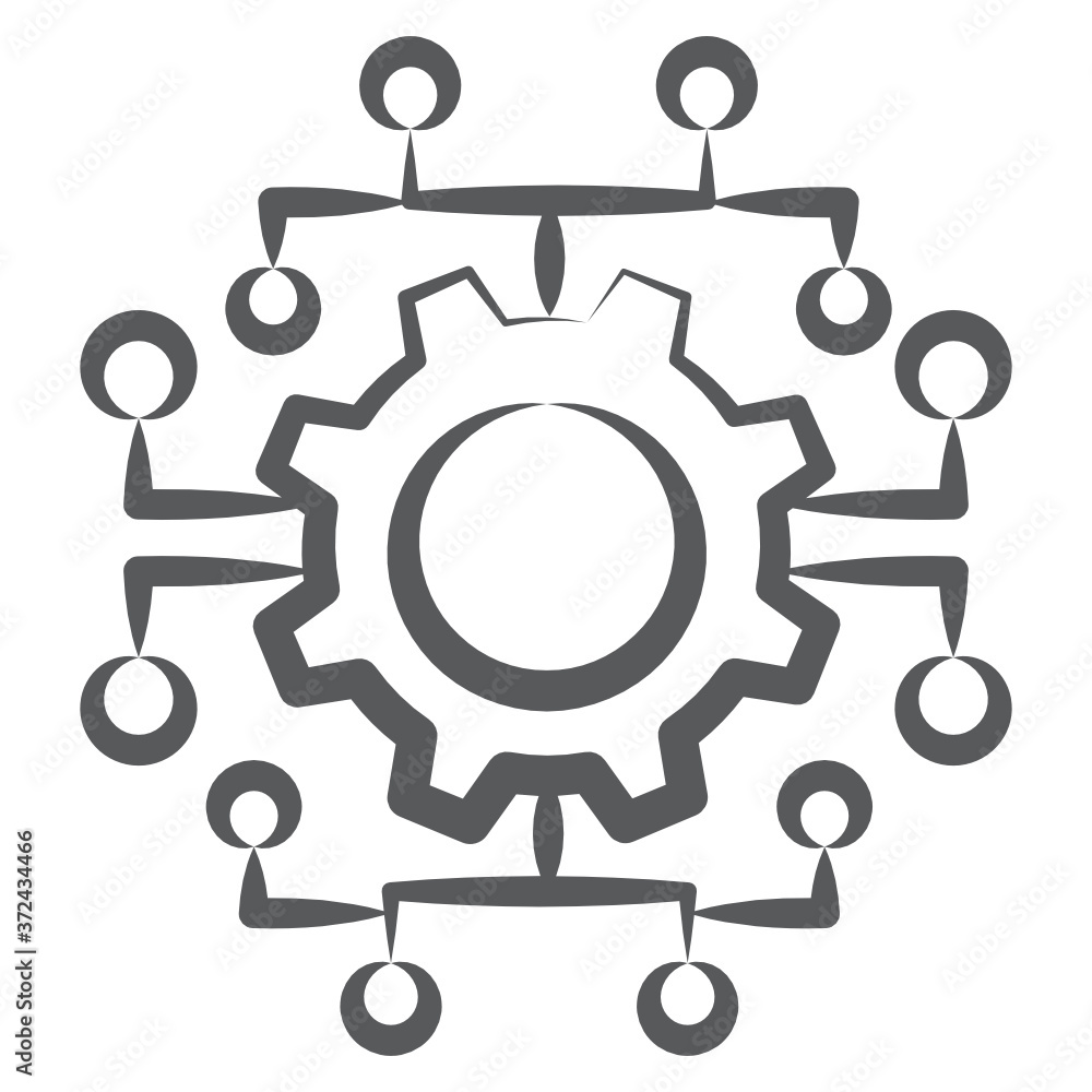 Icon of network management in doodle line design
Icon of network management in doodle line design