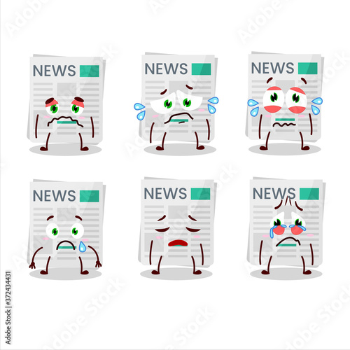 Medical payment cartoon character with sad expression