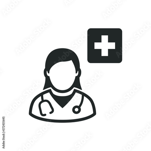 Female doctor icon