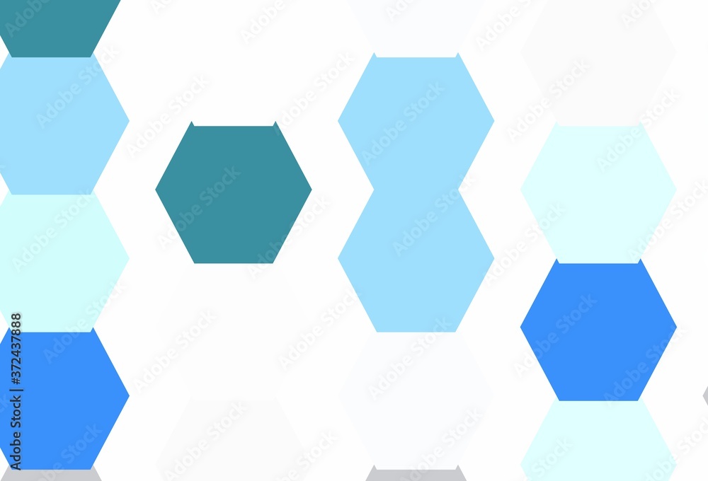 Light Green vector layout with hexagonal shapes. Light Green vector layout with hexagonal shapes.