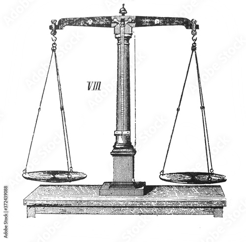 Balance scales in the old book Encyclopedia by I.E. Andrievsky, vol. 7A, S. Petersburg, 1892