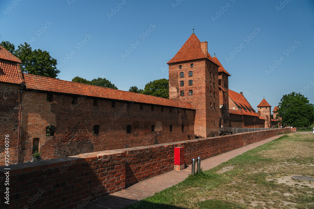 red Malbork castle in Poland
