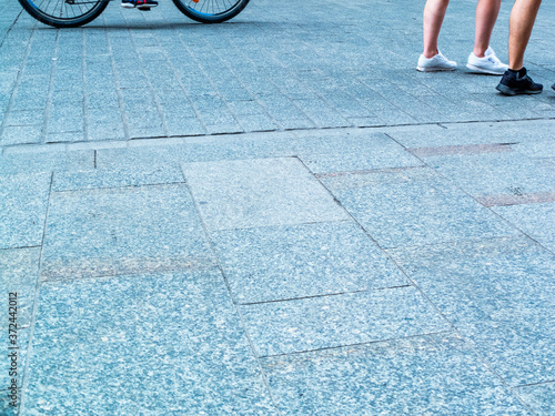 Human Foot in the steet of Cracow