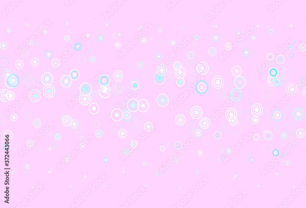 Light Pink, Blue vector pattern with spheres. Light Pink, Blue vector pattern with spheres.