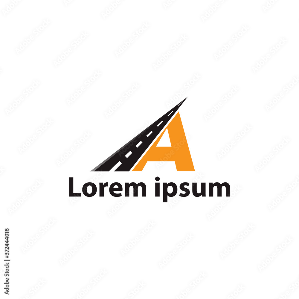 A letter road way logo creative design template A letter road way logo creative design template